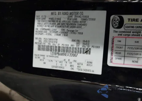 2011 Ford Mustang V6 Premium z USA, uszkodzony, nr VIN 1ZVBP8AM9B5122007